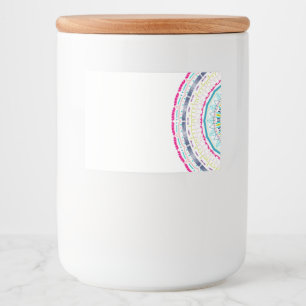 Etiqueta Para Comida mandala colorida