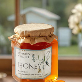 Etiqueta Para Comida Marca postal 3x2 de abeja pergamino olvidadizo