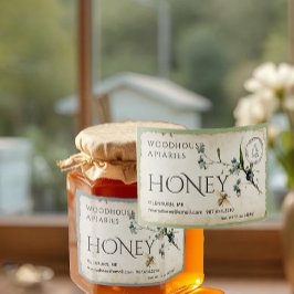 Etiqueta Para Comida Marca postal 3x2" de abeja pergamino olvidadizo