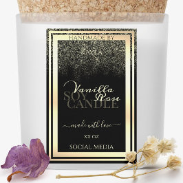 Etiqueta Para Comida Marco de oro para el embalaje del producto negro d