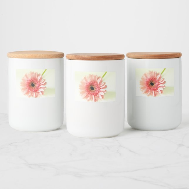 Etiqueta Para Comida Margarita de Gerbera (Botellas)