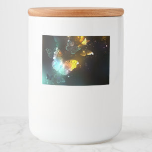 Etiqueta Para Comida Mariposa luminosa y mariposas nocturnas