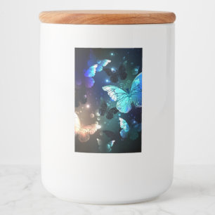 Etiqueta Para Comida Mariposa nocturna fluida