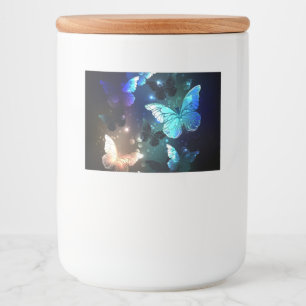 Etiqueta Para Comida Mariposa nocturna fluida