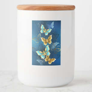 Etiqueta Para Comida Mariposas doradas