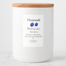 Etiqueta Para Comida Mermelada casera de arándanos hecha con amor añadi