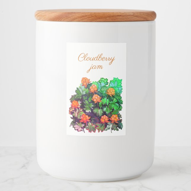 Etiqueta Para Comida Mermelada de mora de nube (Anverso)