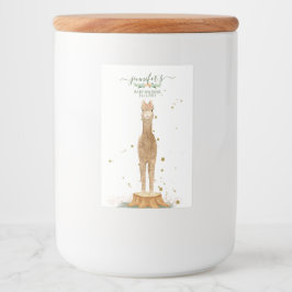 Etiqueta Para Comida Mesa de comida de cría de alpaca