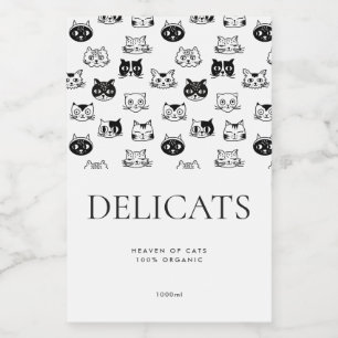 Etiqueta Para Comida Minimalista Mascota de perro de gato moderno produ