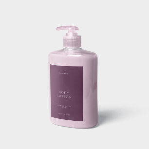 Etiqueta Para Comida Minimalista moderno cuerpo de baño Belleza Púrpura