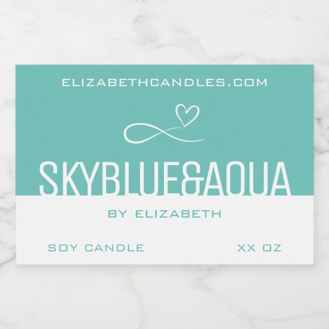 Etiqueta Para Comida Moderna, elegante, sencilla y sencilla Vela Verde  (Etiqueta única)