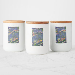 Etiqueta Para Comida Monet Water Lilies Masterpiece Pintura