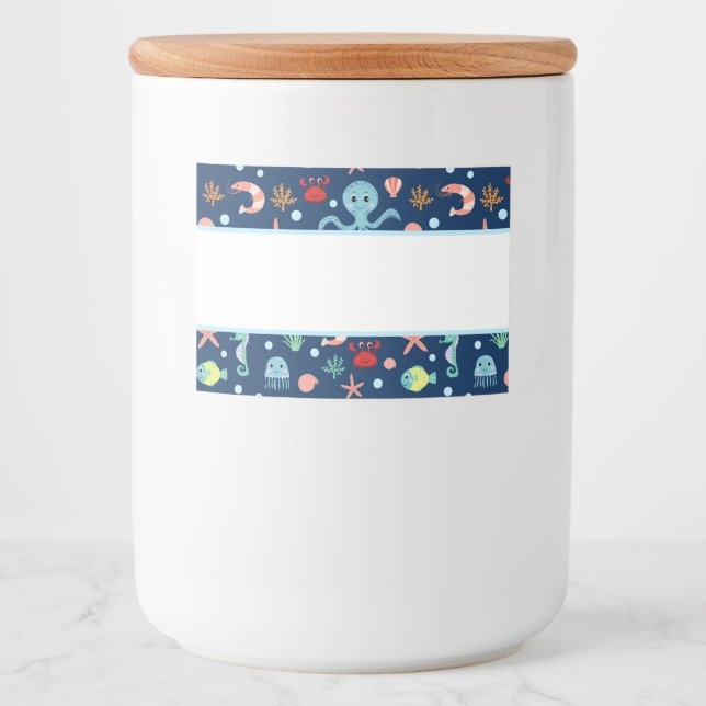 Etiqueta Para Comida Mundo del Mar (Anverso)