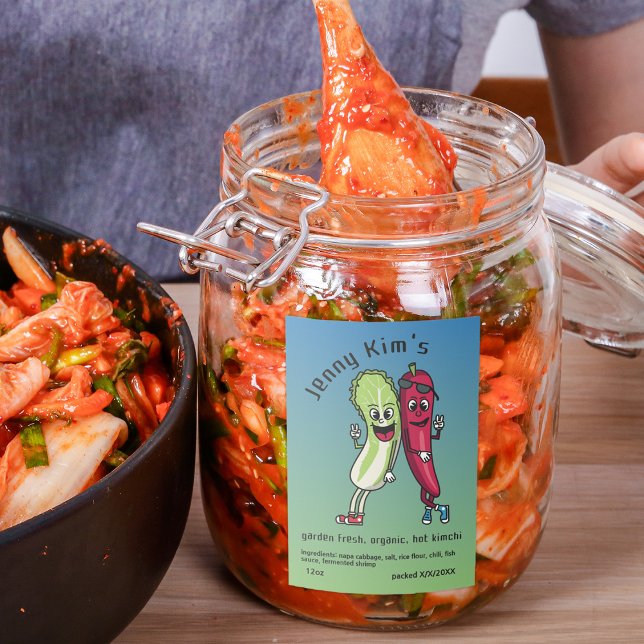 Etiqueta Para Comida Napa y el Personalizado Kimchi (Subido por el creador)