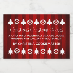 Etiqueta Para Comida Navidad festivo creativo