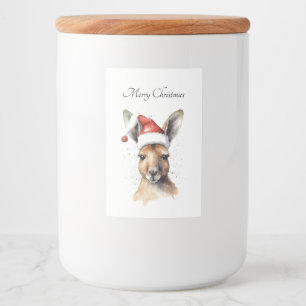 Etiqueta Para Comida Navidades canguro, personalizable