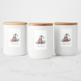 Etiqueta Para Comida Navidades del Octopus Alegría, personalizado