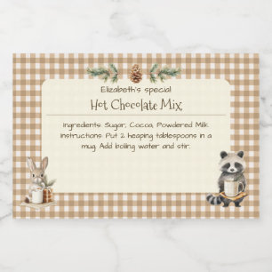 Etiqueta Para Comida Navidades Mezcla de chocolate caliente Pequeños An