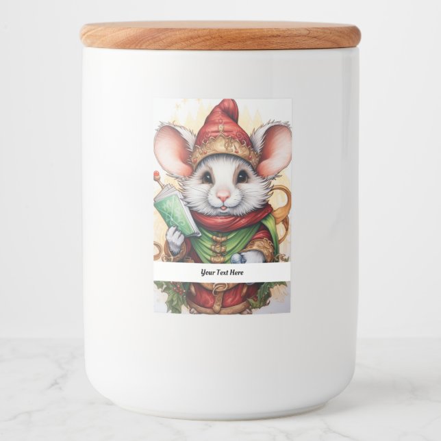 Etiqueta Para Comida Navidades Mouse 47 Su Texto Aquí (Anverso)