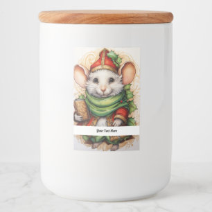 Etiqueta Para Comida Navidades Mouse 5 Su Texto Aquí