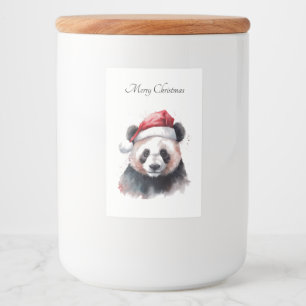 Etiqueta Para Comida Navidades Panda, personalizable