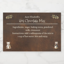 Etiqueta Para Comida Navidades Rustic Woodland