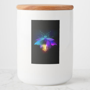 Etiqueta Para Comida Neon Firefly en negro