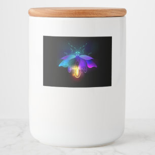 Etiqueta Para Comida Neon Firefly en negro