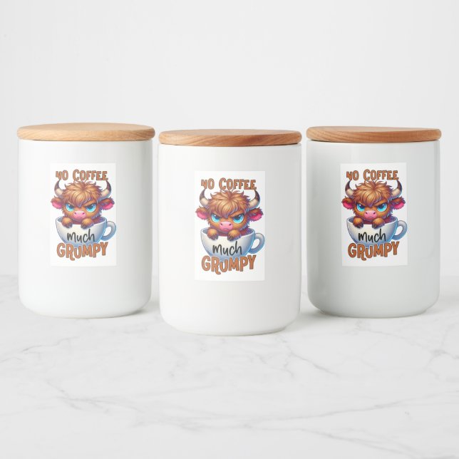 Etiqueta Para Comida No Café Mucho Malhumor  (Botellas)
