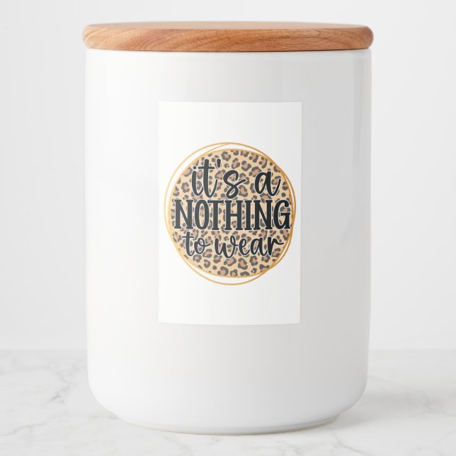 Etiqueta Para Comida No es nada para usar (Anverso)