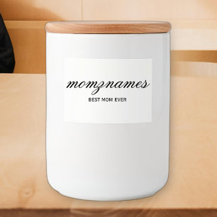 Etiqueta Para Comida Nombre de mejor caligrafía de mamá de todos los ti