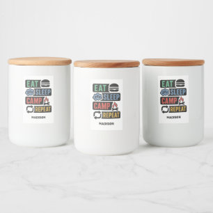 Etiqueta Para Comida Nombre Personalizado Camping
