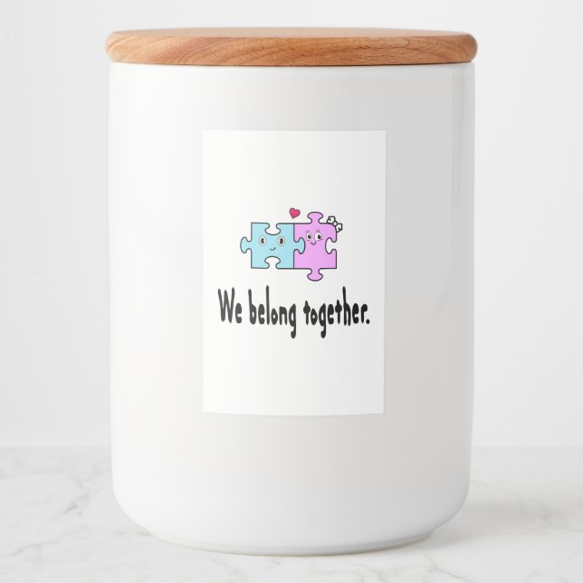 Etiqueta Para Comida Nos pertenecemos juntos (Anverso)