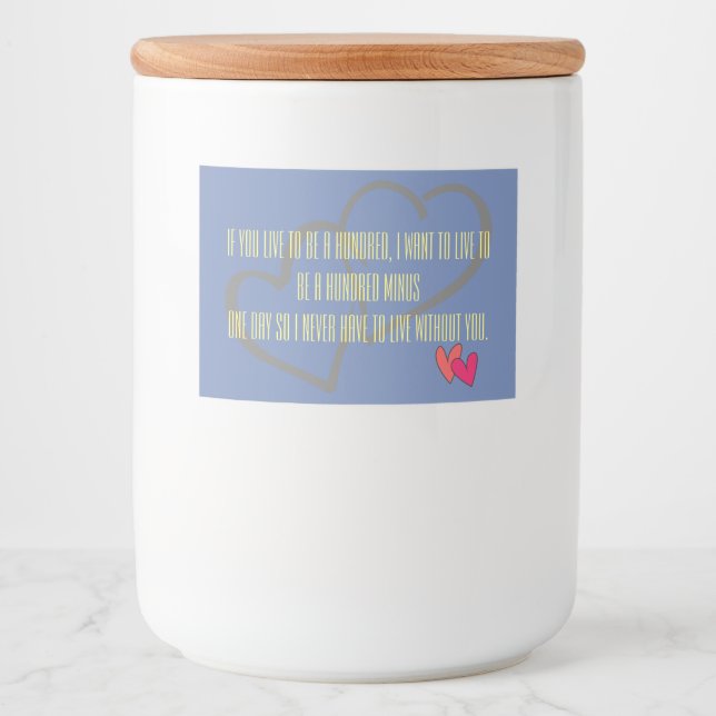 Etiqueta Para Comida Office Home boda Personaliza Destiny Destiny (Anverso)