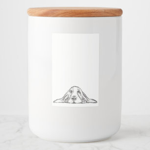 Etiqueta Para Comida ojos de perrito simple blanco negro