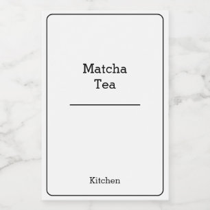 Etiqueta Para Comida organización doméstica Minimalista Frasco de almac