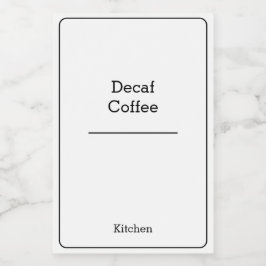 Etiqueta Para Comida organización doméstica Minimalista Frasco de almac