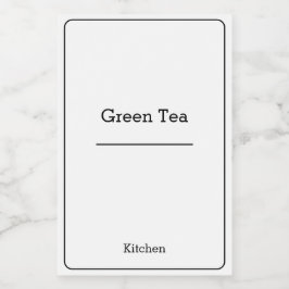 Etiqueta Para Comida organización doméstica Minimalista Frasco de almac