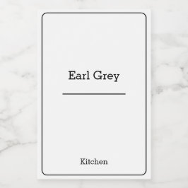 Etiqueta Para Comida organización doméstica Minimalista Frasco de almac