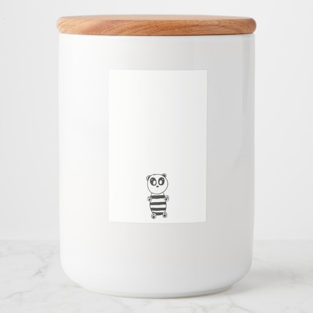 Etiqueta Para Comida Panda Kids (Anverso)