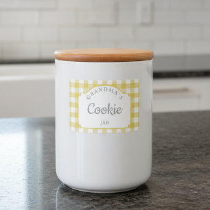 Etiqueta Para Comida Pantry Yellow Gingham