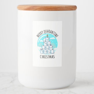 Etiqueta Para Comida Papel de inodoro del árbol de Navidad en cuarenten
