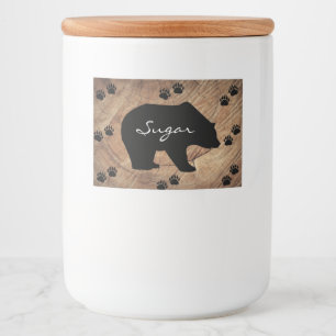 Etiqueta Para Comida Papeles De Oso Y Oso Negro