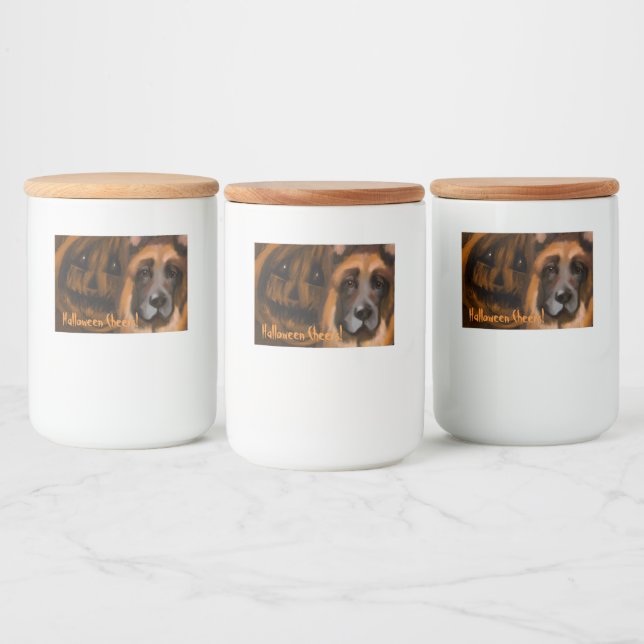 Etiqueta Para Comida Pastor alemán (Botellas)