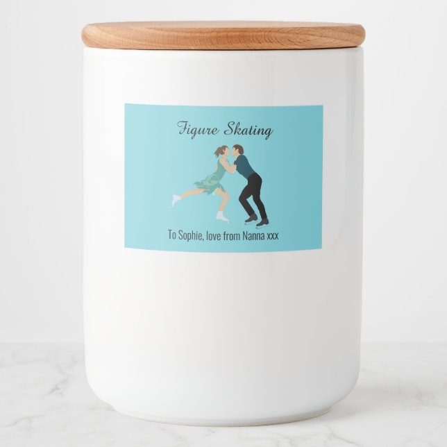 Etiqueta Para Comida Patinaje artístico (Anverso)