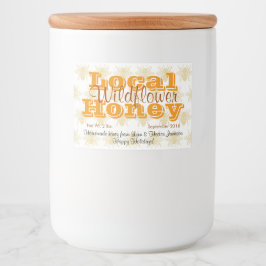 Etiqueta Para Comida Patrón de abejas reina personalizado de Honey Jar