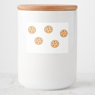 Etiqueta Para Comida Patrón de cookies en blanco