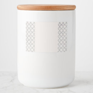 Etiqueta Para Comida Patrón geométrico islámico beige