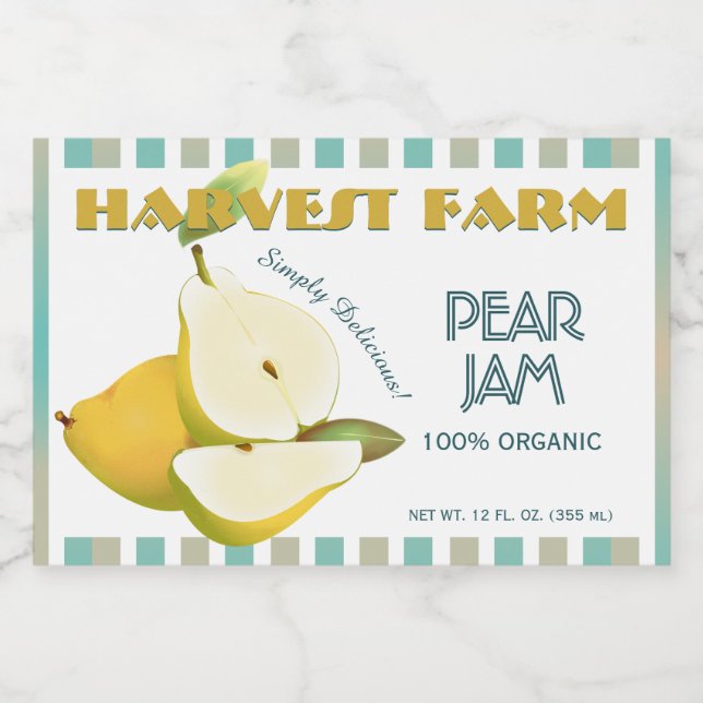 Etiqueta Para Comida Pears Tropical Fruit (Etiqueta única)