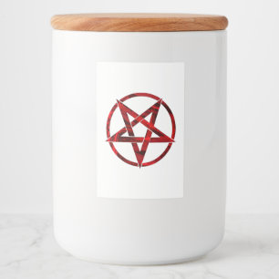 Etiqueta Para Comida Pentagram del diablo Rojo